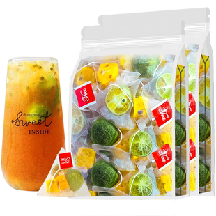 冻干青桔柠檬百香果茶