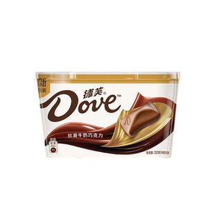 Dove/德芙丝滑牛奶巧克力252g碗装排块糖果糖巧休闲食品零食小吃