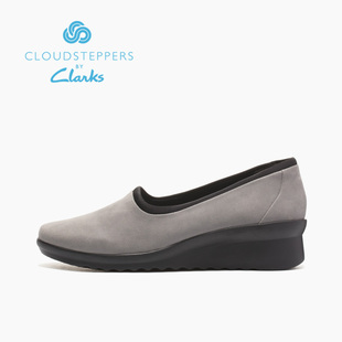 Clarks云步女鞋坡跟单鞋