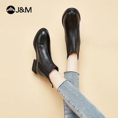 jm快乐玛丽2020新款黑色马丁靴女英