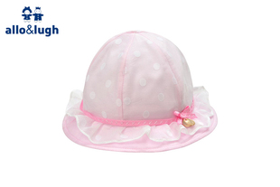 allolugh阿路和如韩国童装夏装新品女童粉色小公主帽出游