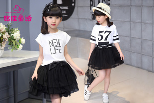 2016夏季新款韩版潮儿童衣服两件套大女童夏装夏款套装