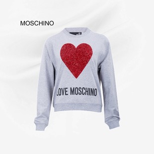 moschino/莫斯奇诺女烫砖心形卫衣