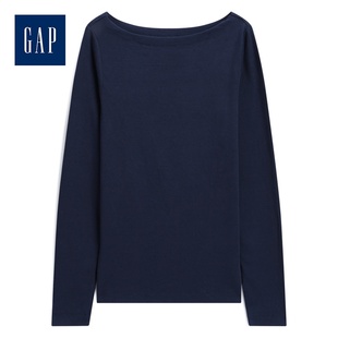 [Gap]女装|莫代尔纯色打底衫