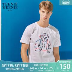 小熊男装夏季圆领卡通宽松短袖T恤