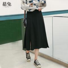 chic开叉半身裙女秋装2020新款韩版