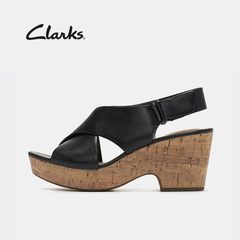 Clarks其乐女鞋交叉带粗跟凉鞋