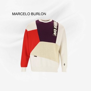 MARCELO BURLON男士拼色休闲卫衣