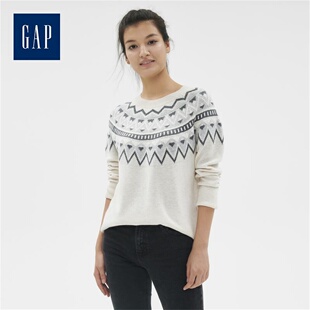 [Gap]女装|时尚圆领毛衣