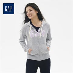 [Gap]女装|logo拉链连帽卫衣