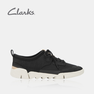 Clarks其乐女鞋休闲系带小白鞋
