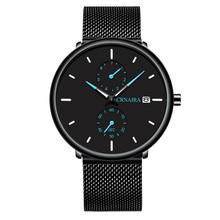 2020 new brand watch wormhole concept men's watch multi-function calendar week waterproof night