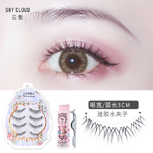 Japanese new fake eyelashes natural simulation naked makeup, sharpening net, red Japanese M11 thick roll