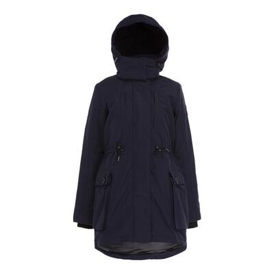 canada goose/加拿大鹅 藏青色立领带帽长袖女士羽绒服三级防寒