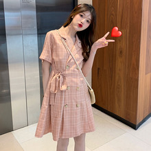 Summer 2020 new collection waist show thin dress children God style chiffon French small crowd