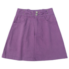 牛仔半身裙裤夏季紫色学生短裙女夏2020年新款裙子高