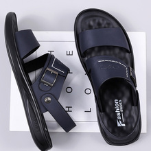 Men's sandals 2020 new leisure trend slippers dual purpose antiskid summer premium leather