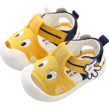 男宝宝布凉鞋0-1一2岁夏季婴儿凉鞋软底防滑包头幼儿