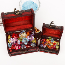 Children's imitation crystal gem toy plastic seven color diamond beaded DIY Princess treasure box