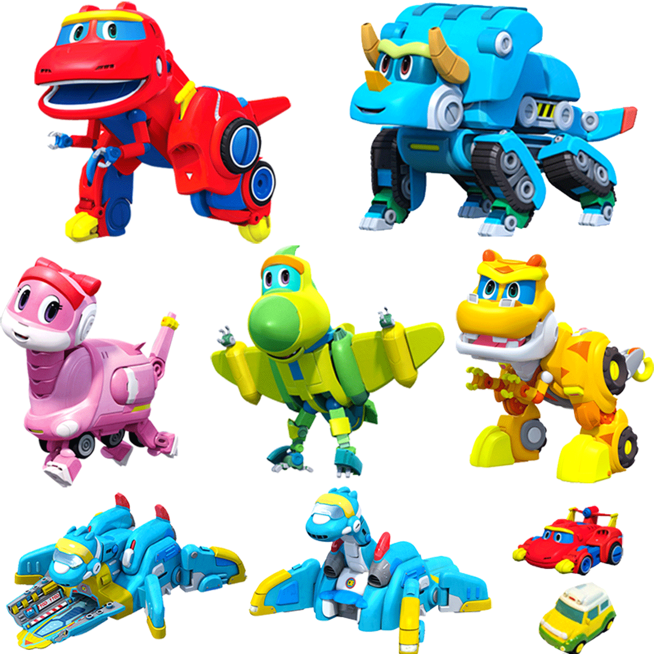 灵动帮帮龙出动儿童玩具变形全套艾