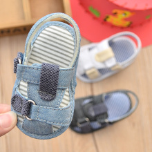 男女牛仔婴儿凉鞋时尚软底防滑学步鞋0-1岁宝宝凉鞋