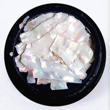 Manicure accessories: milky white shell piece, magic color, natural irregular fragment, ultra thin Japanese style