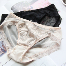 日本订单透气性感镂空纯棉内裤女低腰无痕纯色小清新