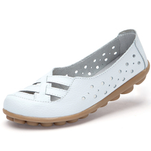 Leather bean shoes, flat sole, non slip, spring nurse shoes, casual flat heel, soft sole, large pregnant women