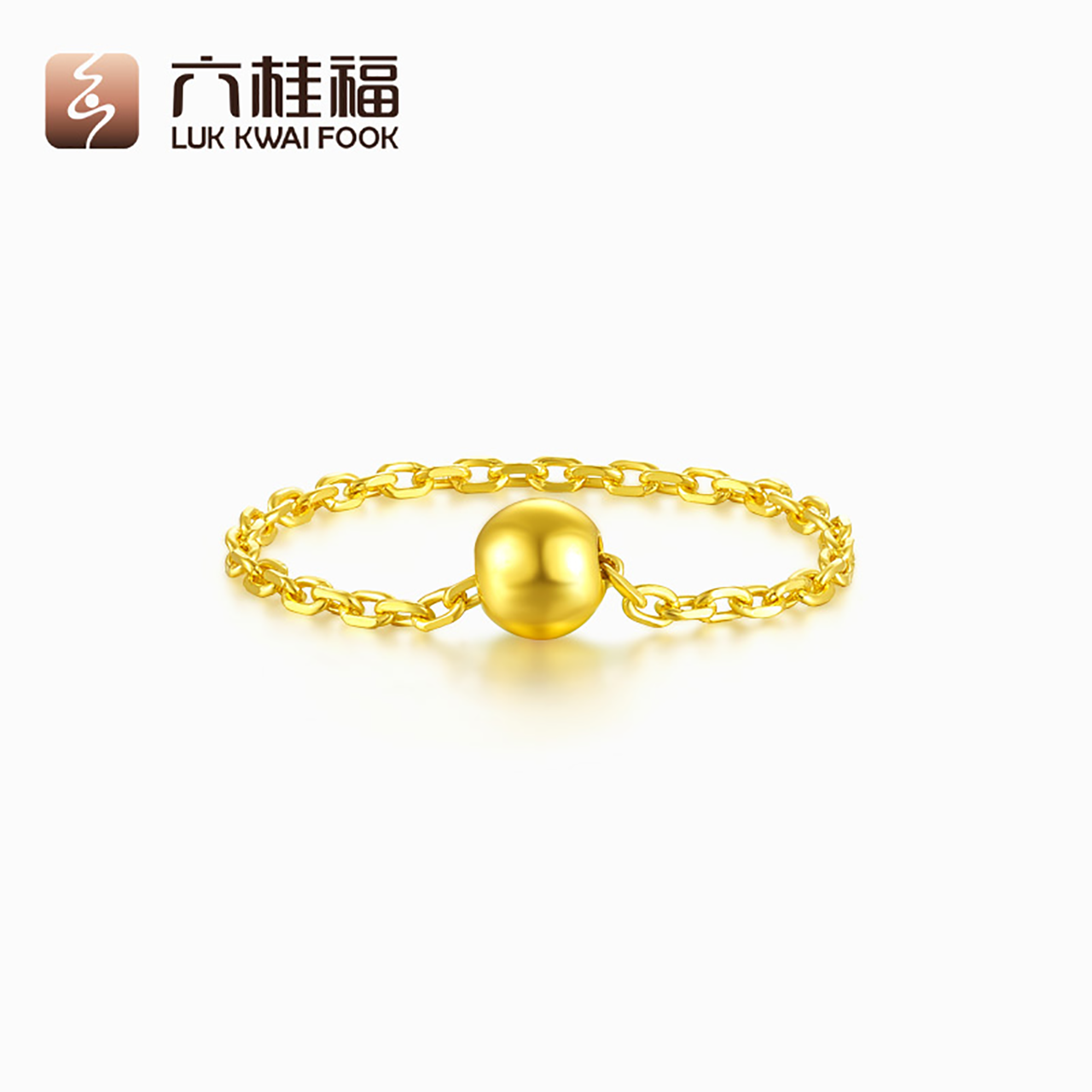 六桂福珠宝 黄金链戒 999黄金戒指