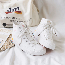 High top shoes children's versatile students' canvas shoes Korean version of the original name of Suzuki ulzzang white
