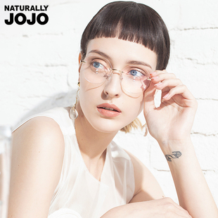 jojo近视眼镜无边框眼镜男超轻眼睛
