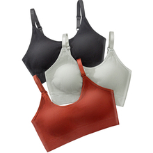 Two piece underwear women's non steel ring sports gathering bra, bra, bra, vest, breast wrapping women