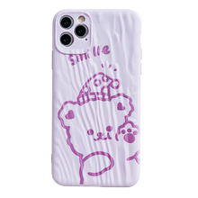 Hanfeng cute popular lilac love rabbit bear Apple series mobile phone shell trendy soft cover