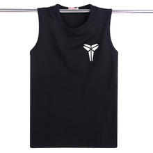 Vest men's summer cotton loose sleeveless T-shirt youth Korean fashion brand print off