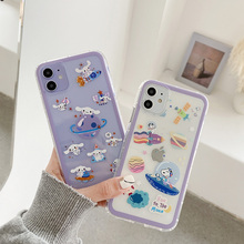 Dream cartoon starry Snoopy long eared dog Apple mobile phone shell lovely anti falling transparent soft