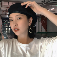 Simple geometric polygon long female Earrings Korean temperament net red asymmetric Earrings