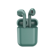 Dark night green apple 11 wireless Bluetooth headset with two ears cute girl's model for Xiaomi VI