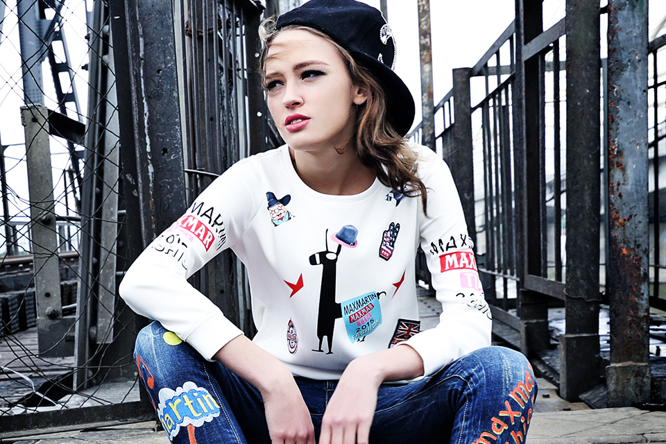 [maxmartin/玛玛绨]2016新款套头卫衣女韩版欧美个性卡通