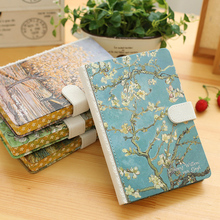 A5 notebook with buckle South Korean lovely schoolgirl stationery antique color page illustration manual