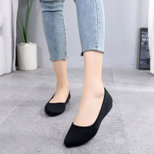Old Beijing cloth shoes women's single shoes flat sole cow tendon sole soft sole occupational black work shoes