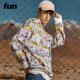 fun潮牌秋季新品时尚bf宽松个性图